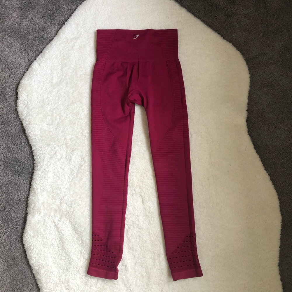 Gymshark Raspberry Beet Seamless Energy Leggings - Picture 9 of 11